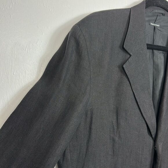 Davis For Men Vestimenta Chicago Linen Black Single Breasted Blazer Size 42 R - Picture 3 of 13